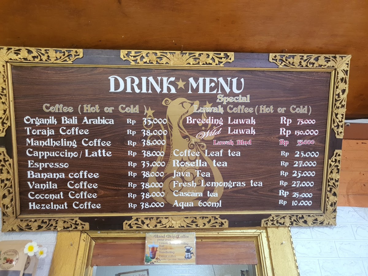 Balistar coffee Menu - Image 1
